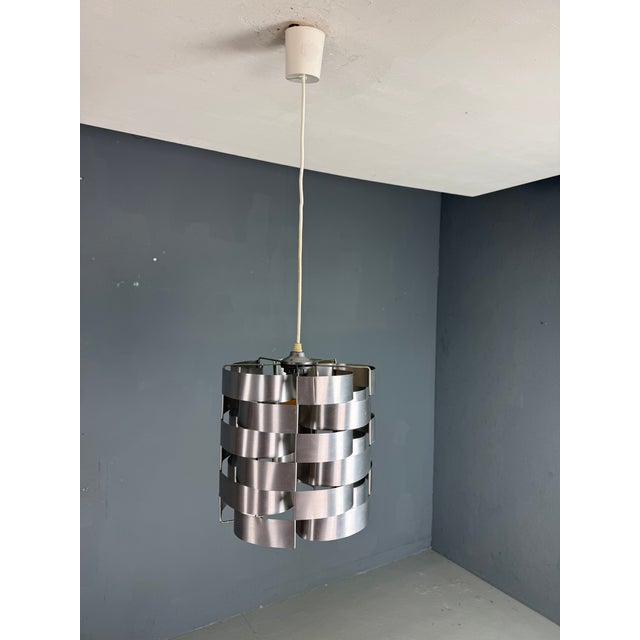 1970s Aluminum Pendant Lamp by Max Sauze, 1970s For Sale - Image 5 of 16