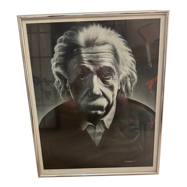 1970s Ben Wilcox E= Einstein Lithograph Ap Artist Proof 23x 28” Signed For Sale