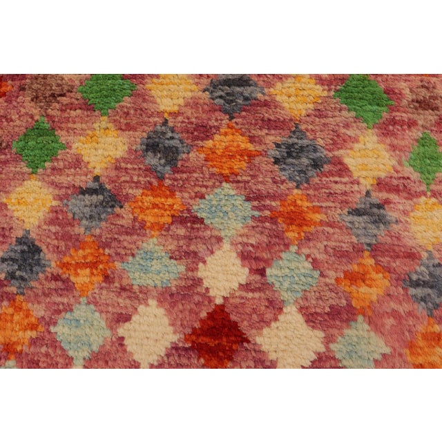 Contemporary Balochi Purple/Rust Wool Rug - 3'3''x4'10'' For Sale In New York - Image 6 of 11