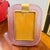 1990s Barovier Style Art Deco Pink Murano Glass and Brass Picture Frame For Sale - Image 9 of 12