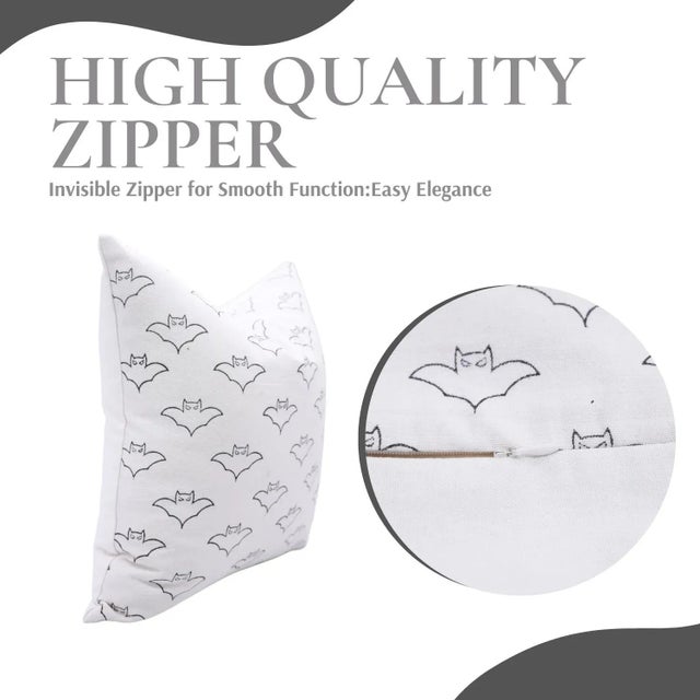 Not Yet Made - Made To Order Fabdivine Haunted Harvest Vibes Spooky Elegance Handmade Block Print Pillow Covers for Fall Size-14x36 For Sale - Image 5 of 6