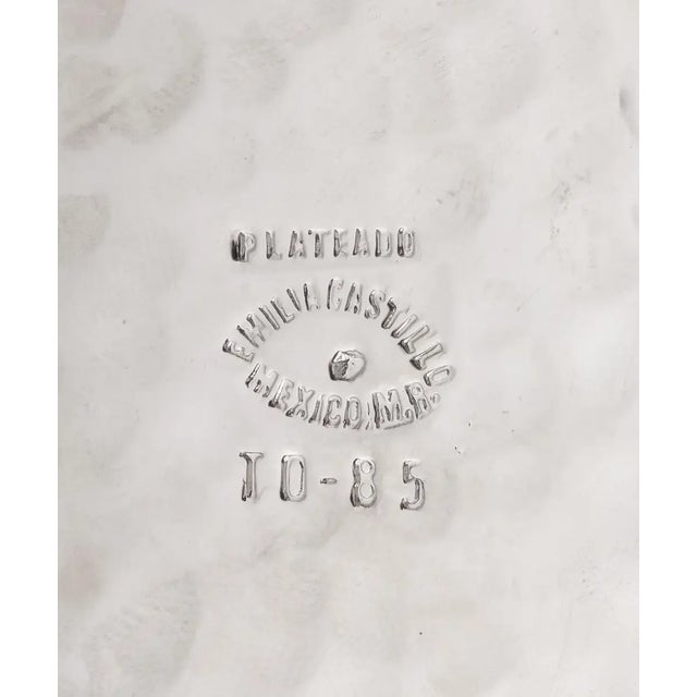 1980s Emilia Castillo Silverplate Seashell Ice Bucket With Matching Tongs For Sale - Image 9 of 12