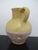 19th Century Antique 19thc French Glazed Yellow Confit Pottery Cruche Jug Pitcher 9 1/2" For Sale - Image 5 of 10