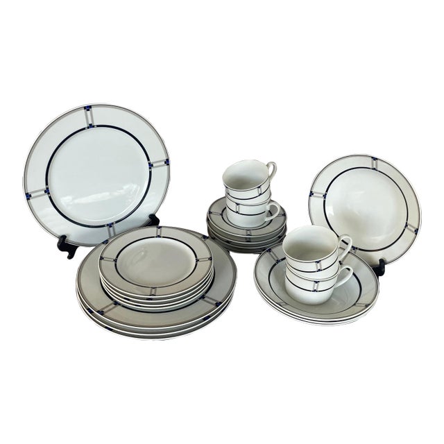 1980s Studio Nova Tangent Japanese Dinnerware Set- 20 Pieces For Sale