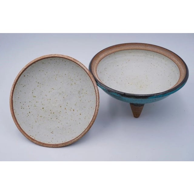 Mid 20th Century Joel Edwards Covered Pottery Bowl For Sale - Image 4 of 7