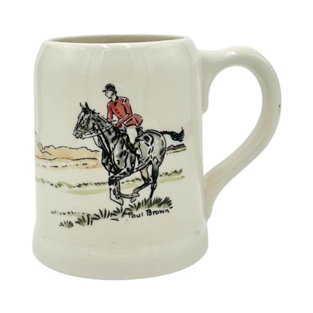 Vintage Paul Brown Equestrian Horseback Rider Ceramic Mug For Sale - Image 11 of 11