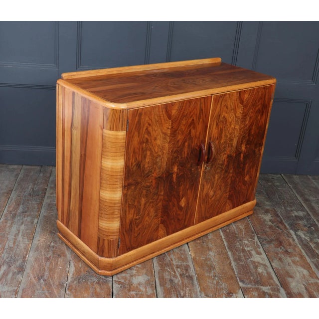 English Art Deco Walnut Sideboard, 1930s For Sale - Image 9 of 14