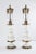 Metal Pair of Antique Late 19th Century White Milk Glass Table Lamps For Sale - Image 7 of 7