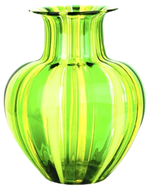 Green & Yellow Blown Murano Glass Vase by Urban for Made Murano Glass, 2019