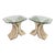 1990s Magnussen Home Albany Natural Stone Glass End Tables - a Pair For Sale