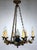 Empire French Bronze and Glass Chandelier from Lucien Gau, 1940s For Sale - Image 11 of 14