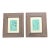 Contemporary 2 Original Wayne Cunningham Abstract Ink Drawings Distressed Wood Frames-a Pair For Sale