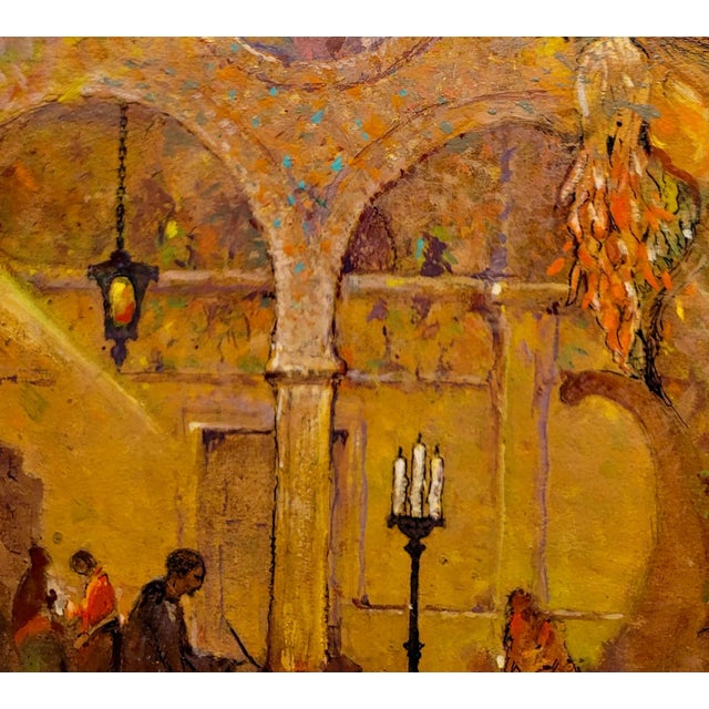 Dana Bartlett -Interior of a Spanish Gothic Church -Oil Painting For Sale - Image 4 of 10