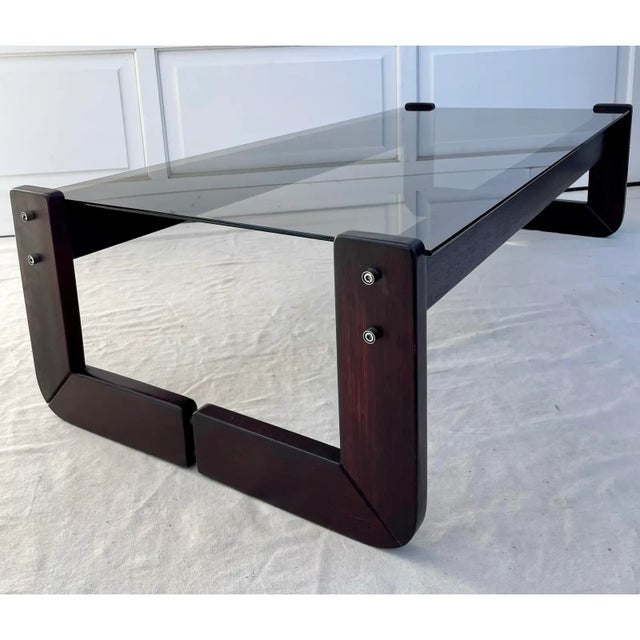 1970s Percival Lafer Brazilian Modernist Smoked Glass Coffee Table For Sale In Los Angeles - Image 6 of 7