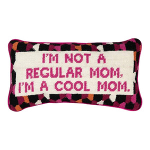 "Cool Mom" Needlepoint Decorative Pillow