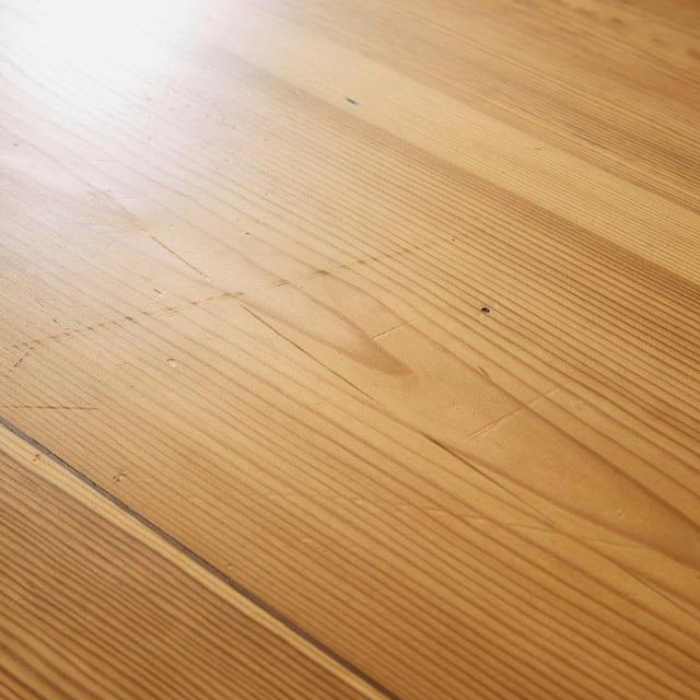 Long Canadian Pinewood Table with Black Varnished Legs For Sale - Image 6 of 18