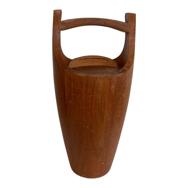 Vintage Jens Quistgaard Congo Teak Wood Ice Bucket for Dansk Design Mid Century Modern For Sale