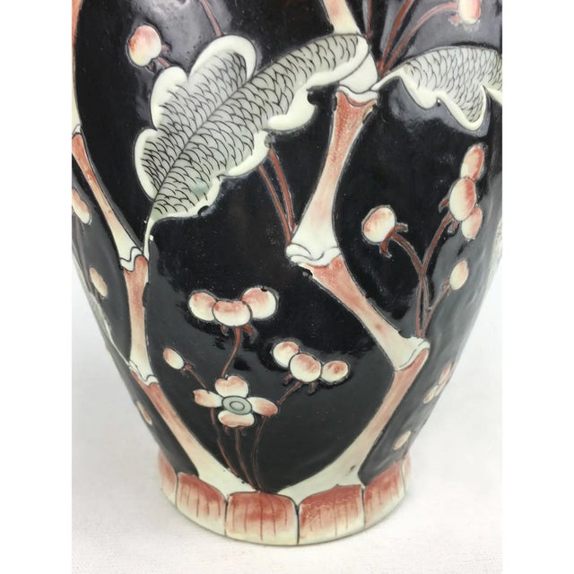 Asian Vintage Arabesque Blossom Motif Vase For Sale - Image 3 of 4