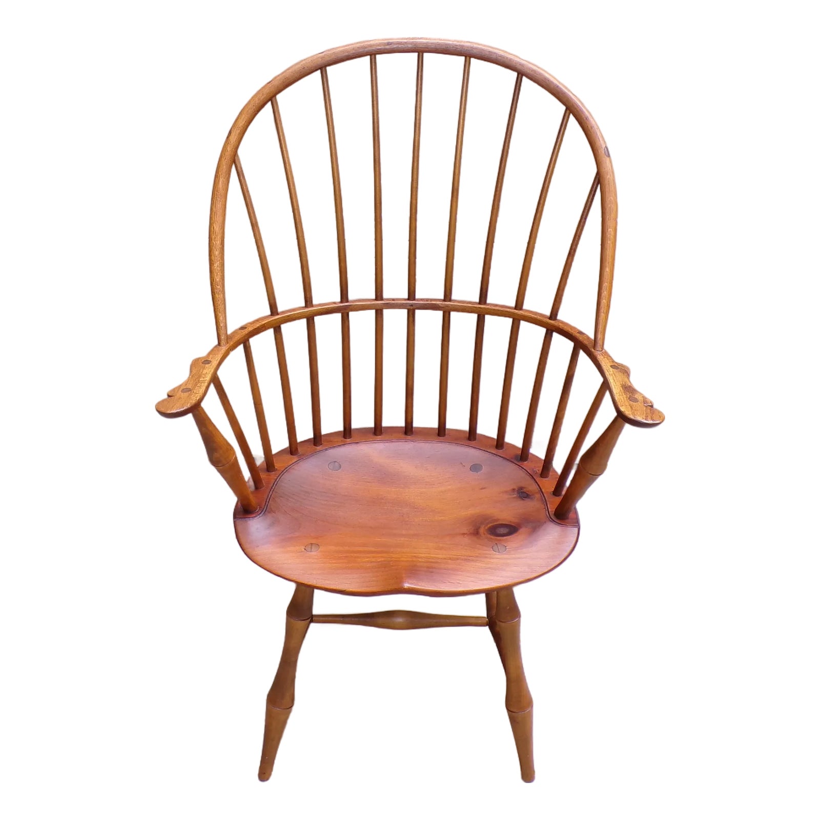 Vintage D. R. Dimes Bowback Arm Chair (Bamboo) Sack Back Windsor