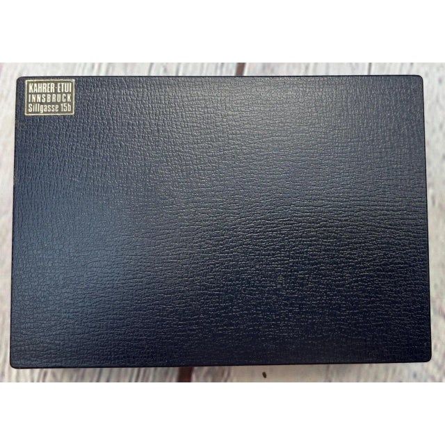 Late 20th Century Set of 6 Vintage Austrian Swarovski Cut Crystal Place Card Holders With Original Storage Case For Sale - Image 5 of 12