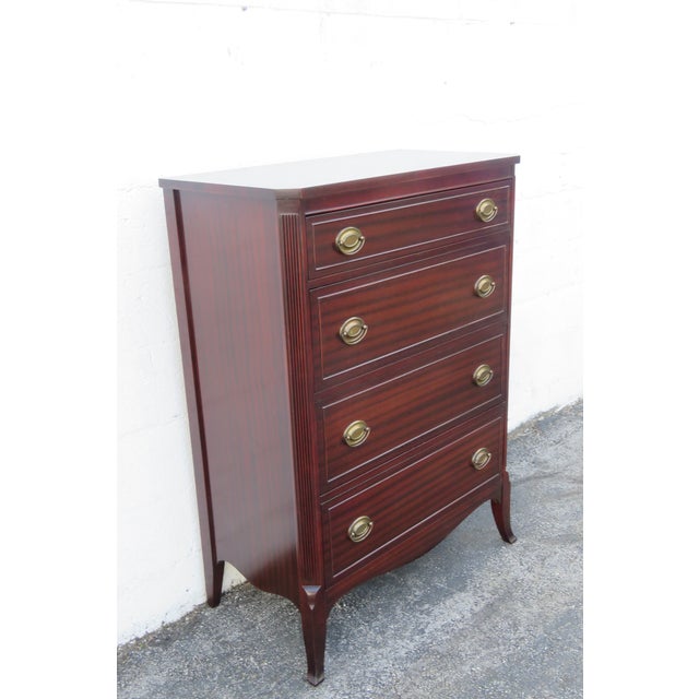 1940s Mahogany Tall Chest of Drawers 6257 For Sale - Image 15 of 15