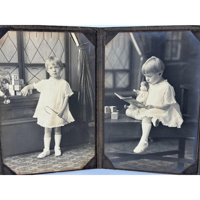 Antique Studio Photography Fold-Out Portraits of Young Blind Girl for your consideration. The complete fold-out collection...