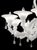 Contemporary Lively white “Cà Rezzonico” Murano Glass Chandelier. The arms are working in traditional working “Cà...