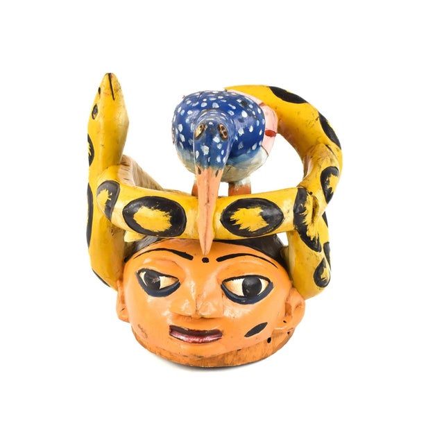 Early 20th Century Yoruba Gelede Mask with Bird and Snake Nigeria For Sale In Denver - Image 6 of 7