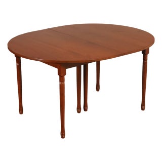 E. A. Clore Custom Walnut Extendable Dining Table With Four Leaves For Sale