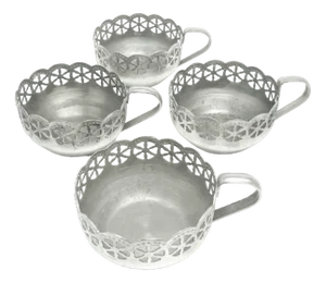 Vintage German Tea Baskets, 1970s, Set of 4