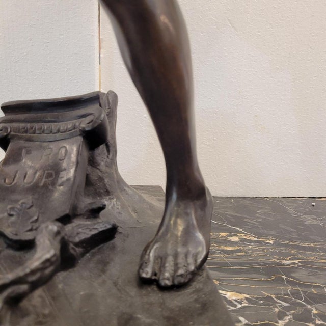Émile Louis Picault, Sculpture of Gallic Warrior, 1800s, Bronze For Sale - Image 18 of 18