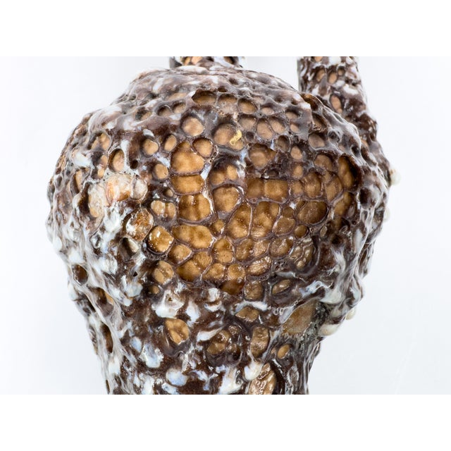 Marius Giuge Vallauris Textured Ceramic Pichet, France, Mid-Century For Sale - Image 10 of 17