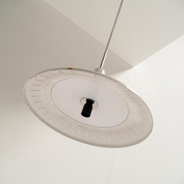 Belgian School Industrial Pendant Lamp, 1950s For Sale - Image 6 of 9