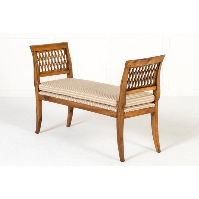 19th Century French Walnut Window Seats, Set of 2 For Sale - Image 5 of 6