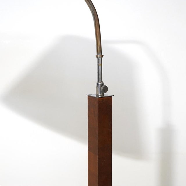 Blue Floor Lamp with Burl Table, 1930s For Sale - Image 8 of 17