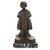R. Zacchetti, Little Girl with Doll, 1920s, Bronze and Marble For Sale - Image 3 of 8