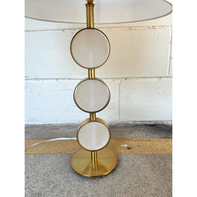 Brass Uttermost Three Rings Table Lamp For Sale - Image 8 of 8