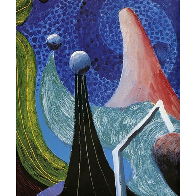 David Hockney. British artist (1937 -) Tivoli, 1993. Lithographic poster 23.8 x 17.1 in. Framed. Rare This is of an...