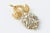 Impressive three dimensional large crystal flower brooch with a gold tone stem and leaves. Please see the measurements...