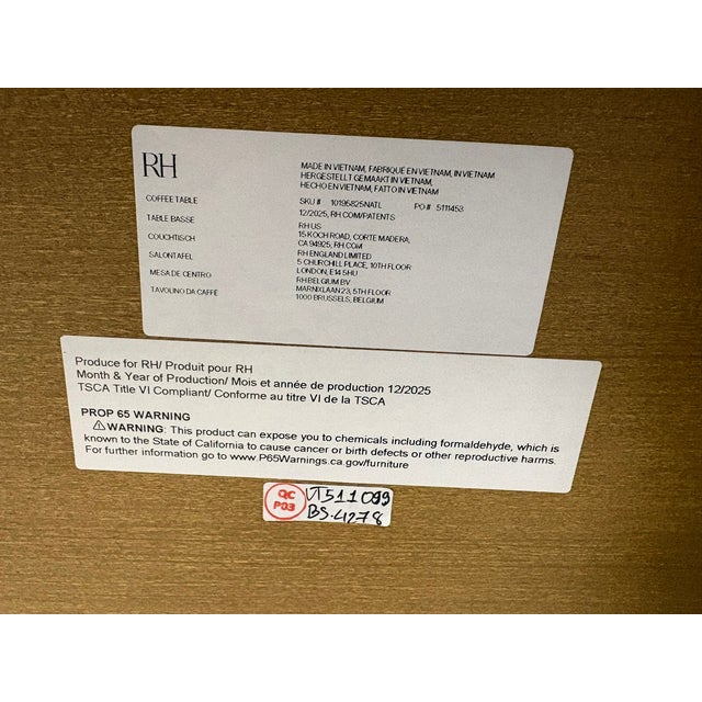 Contemporary Rh Mulholland Emperador Plinth Rectangular Coffee Table – 60" For Sale - Image 3 of 18