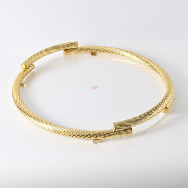 Golden Rope Serving Tray from CL Design, 1970s For Sale - Image 10 of 10