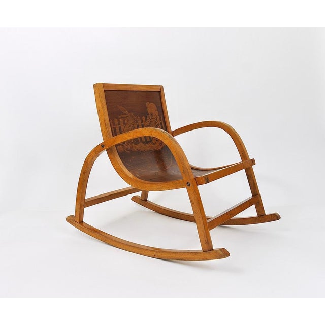German Bauhaus Children's Rocking Chair in Bentwood, 1950s For Sale - Image 11 of 18