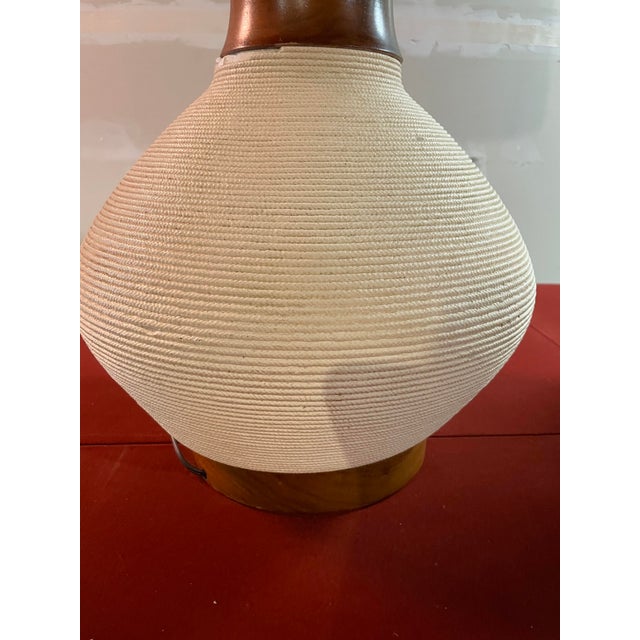 Wood Mid Century Modern Maria Kipp Lamps and Lamp Shades, Unmarked - a Pair For Sale - Image 7 of 12