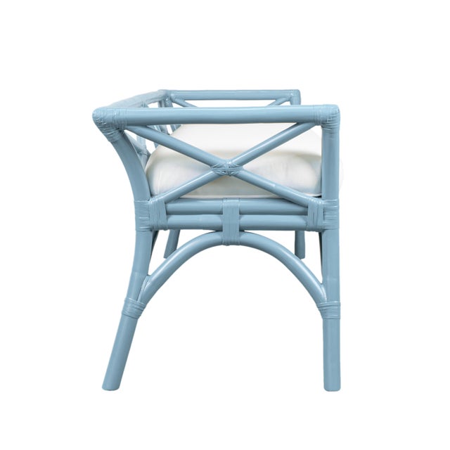 David Francis Charlotte Bench - Pool Blue For Sale - Image 4 of 7
