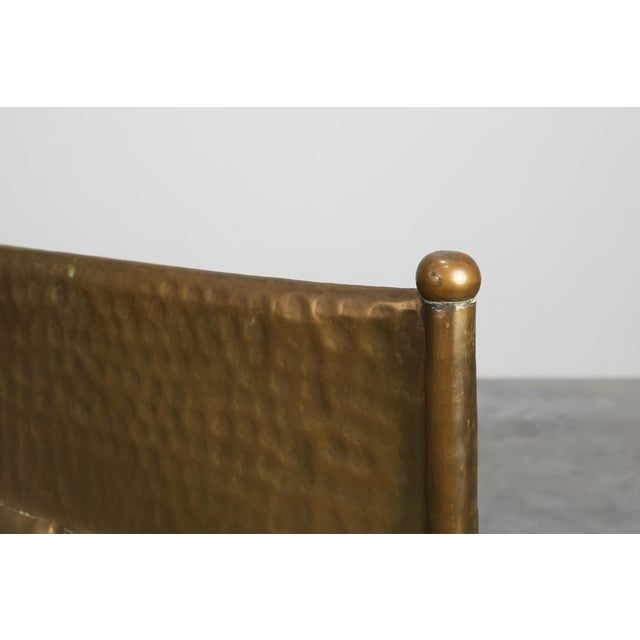 Art Deco Hammered Copper Fireplace Screen, France, 1920s For Sale - Image 4 of 12