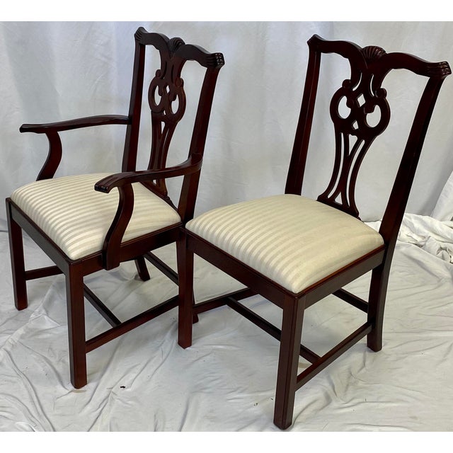 Vintage Mahogany Lexington Furniture Chippendale Dining Chairs Set of