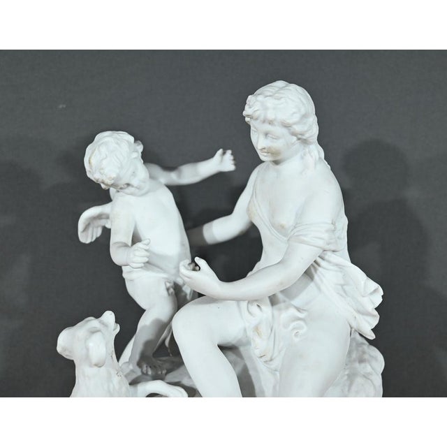 Bisque Sculpture of Venus and Amor, Late 19th Century For Sale - Image 4 of 18