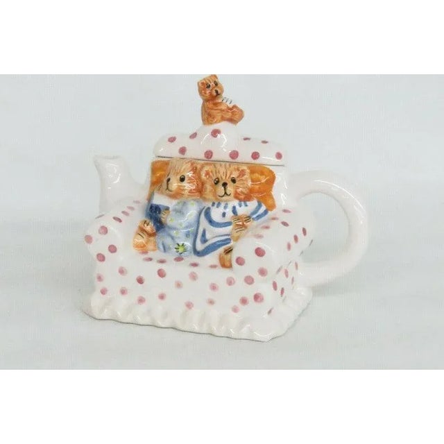 Tea Nee Sitting Pretty Teddy Bear Collection Vintage Teapot For Sale - Image 4 of 11
