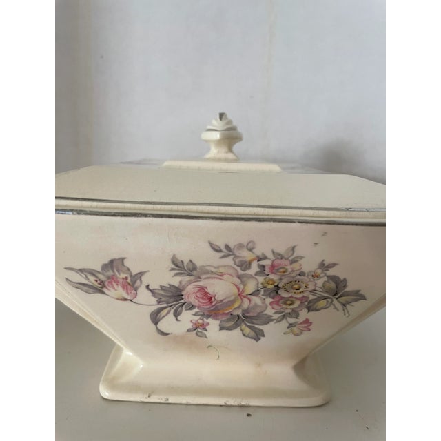 Vintage "Mary Bell" Royal China Porcelain Rectangular Covered Casserole Dish Marked For Sale - Image 4 of 9