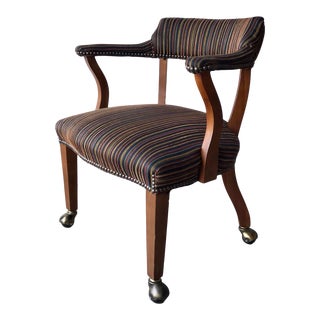Fairfield Striped Rolling Desk Chair For Sale
